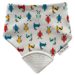 Tiny Sprigs White Bugs Organic Teething Drool Bib